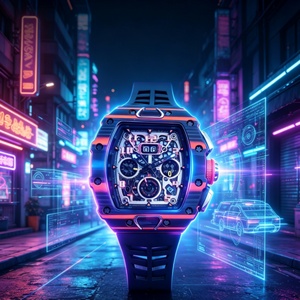 Super RM11-03 Montre carrée pour homme en fibre de carbone et acier inoxydable, style punk, fonction chronographe, verre saphir, vente en gros d'usine - Product Image 1