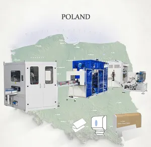 Ligne de production automatique de papier de soie faciale douce 1500mm Machines de fabrication de papier hygiénique Omron Delta PLC Tension maximale 380V