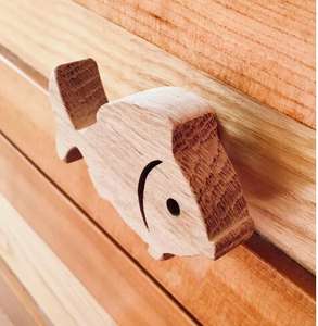 ลูกบิดตะขอแขวนผนังทำจากไม้ลูกบิด<span class=keywords><strong>ปลา</strong></span>ลูกบิดลิ้นชักแบบดึงที่จับลูกบิดปลาทำจากไม้สำหรับตู้ - Product Image 2