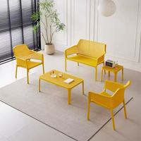 Ensemble de canapés en maille plastique d'extérieur avec coussins, ensemble de meubles de conversation pour patio, jardin, balcon, salon