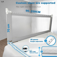 Barrière de lit bébé CE d'usine OEM, hauteur réglable, levage vertical, cadre métallique sans soudure, tissu Oxford amovible et lavable