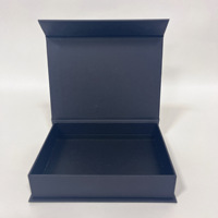 Grand carton en papier rigide mat de luxe avec logo personnalisé de qualité supérieure noir pliable vide fermeture magnétique emballage de boîte-cadeau