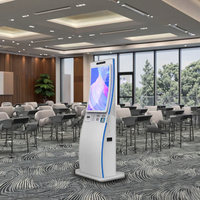 Stan pembayaran mandiri layar sentuh 32 inci dengan pemindai QR Printer termal untuk restoran pemesanan MANDIRI DAN Hotel cek masuk