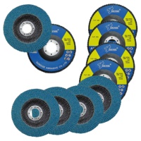Disk Flap Aluminium Zirkonia Premium 4.5x 7/8 Inci, Disk Pengamplasan Berkualitas Tinggi, Disk Pengamplasan Las untuk Baja Tahan Karat