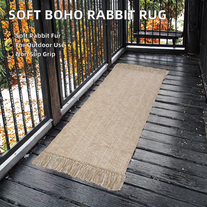 Soft Comfort <b>Mat</b> Boho Rugs Bathroom Brown Dubai Carpet Washable Non-Slip Balcony Crochet Show Turkey Hand Knotted 12x15 - Product Image 2
