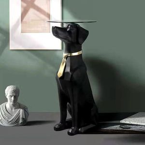 Patung anjing geometris 66X40CM, barang Online populer-ditempatkan di pintu masuk ruang tamu Sofa sisi balkon anjing berdiri Resin - Product Image 3