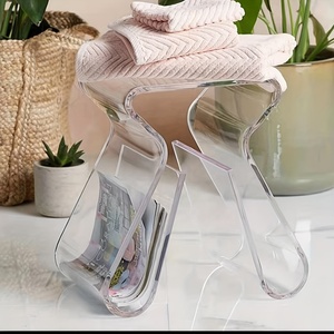 Mesa de Centro Pequeña de Acrílico, <span class=keywords><strong>Simple</strong></span> y Transparente, Estilo Moderno y Lujoso, Mesa Auxiliar Móvil para Esquina - Product Image 4