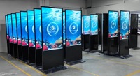 Kios Layar Sentuh Iklan Dalam Ruangan, Display Vertikal Berdiri di Lantai, Layanan Mandiri, Perangkat Lunak CMS Gratis, Signage Digital