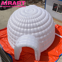 Tente gonflable blanche d'extérieur, dôme à air, avec lumière led, à vendre