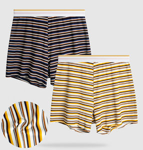 Calzoncillos bóxer personalizados a rayas para hombre, ropa interior con cintura y logotipo personalizado de fabricante OEM, calzoncillos bóxer para hombre - Product Image 1