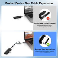 Câble d'extension USB-C vers USB-C en alliage d'aluminium 5A 240W USB3.2 Gen2 20 Gbit/s 5K60Hz avec gaine en PVC et blindage en feuille