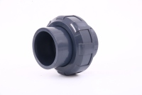 Konektor Pipa PVC-U Halus DN15-DN100, Sambungan Flens, Fitting Pipa, Tahan Bahan Kimia, Tahan Tekanan Tinggi, Abu-abu