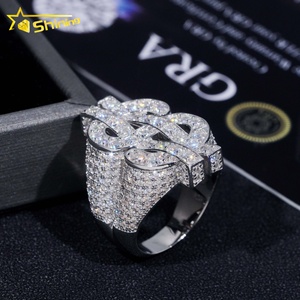 Anillo de Hombre de Plata 925 con Diamantes de Imitación, Estilo Hip Hop, <span class=keywords><strong>Precio</strong></span> al por Mayor - Product Image 3