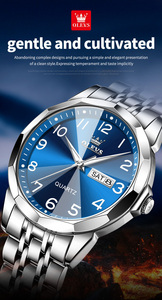 Montre Homme Étanche 9970, Montre à Quartz Numérique pour Homme, Montre-Bracelet en Acier Inoxydable Lumineuse, Date et Jour de la Semaine - Product Image 6