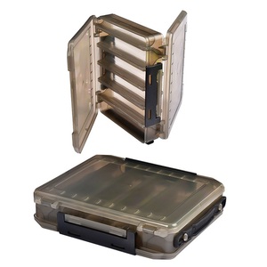 Boîte à crevettes en bois double face 10 compartiments, leurres pour calmars, jigs pour calmars, boîte de pêche en gros, boîtes à pêche en plastique - Product Image 1