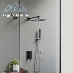 Sistema Doccia a Pioggia Nascosto Moderno Wayon in Nero Opaco con <span class=keywords><strong>Doccetta</strong></span> per Bagni di Lusso - Product Image 2