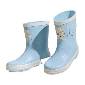 Bottes de pluie chaudes d'automne pour enfants, bottines et bottes mi-hautes en caoutchouc imperméables doublées de coton pour garçons, filles, enfants plus âgés et bébés - Product Image 6