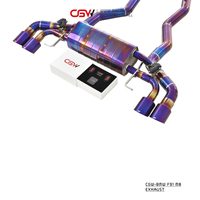 Tuyaux d'échappement Catback en titane purifié de haute qualité, couleur violet brûlé, avec valves et télécommande pour BMW F91 92 93 M8 4.4T