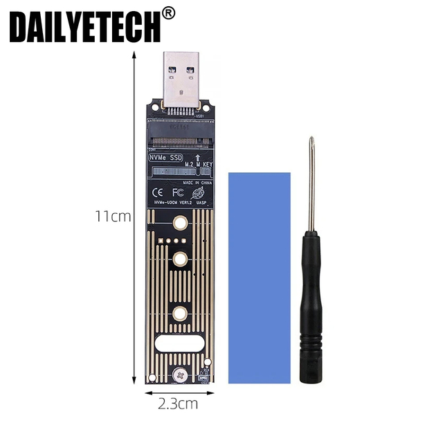 M.2 NVME SSD to USB 3.1 Adapter PCI-E to USB-A 3.0 Internal Converter Card JMS583 Chip 10Gbps USB3.1 Gen 2 for PCI-E/M.2 SSD