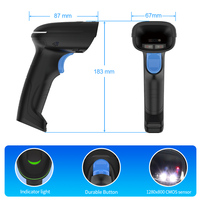GTCODESTAR Escáner de código de barras con cable 2D Lector de código de barras de mano 1D Escáner de código QR Pistola de escaneo USB para escaneo de código QR industrial