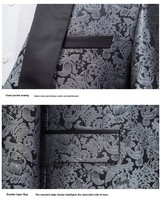Setelan Jas Bisnis Pria Rajutan Jacquard Berhias Manik-Manik Terlaris, Model Single Breasted Slim Fit, Kualitas Tinggi Harga Terjangkau