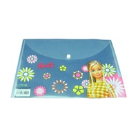 Hengyao Folder File Bening Murah, Dompet Dokumen Plastik Ukuran A4, Folder File Alat Tulis A4 dengan Penutup Tombol