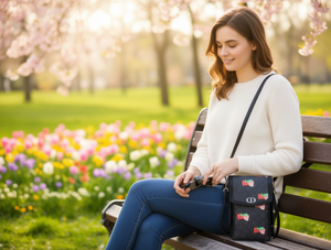 Borsa a tracolla con stampa fragole in PU con cinturino per cellulare da donna - Product Image 2