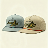 Casquette Snapback à prix d'usine, réglable, avec trous perforés au laser, imprimé camouflage, non structurée, en nylon imperméable