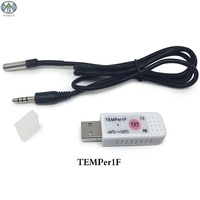 Testeur de capteur de température, enregistreur de données, thermomètre USB, thermostat -55~+125°C, blanc, série TEMPer1F, PC portable, alarme par e-mail