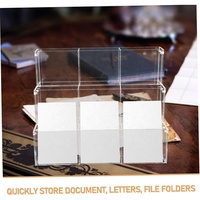Présentoir Organisateur Portable en Acrylique Transparent pour Loteries, Écologique, Support Transparent pour Enveloppes, Brochures et Magazines