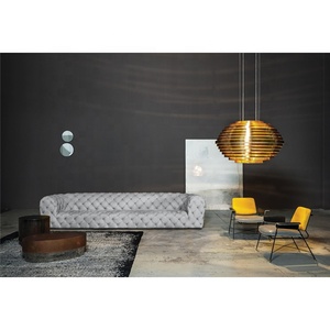 <span class=keywords><strong>Canapé</strong></span> <span class=keywords><strong>Chesterfield</strong></span> <span class=keywords><strong>convertible</strong></span> en velours capitonné en forme de L, contemporain et luxueux, pour salon - Product Image 5