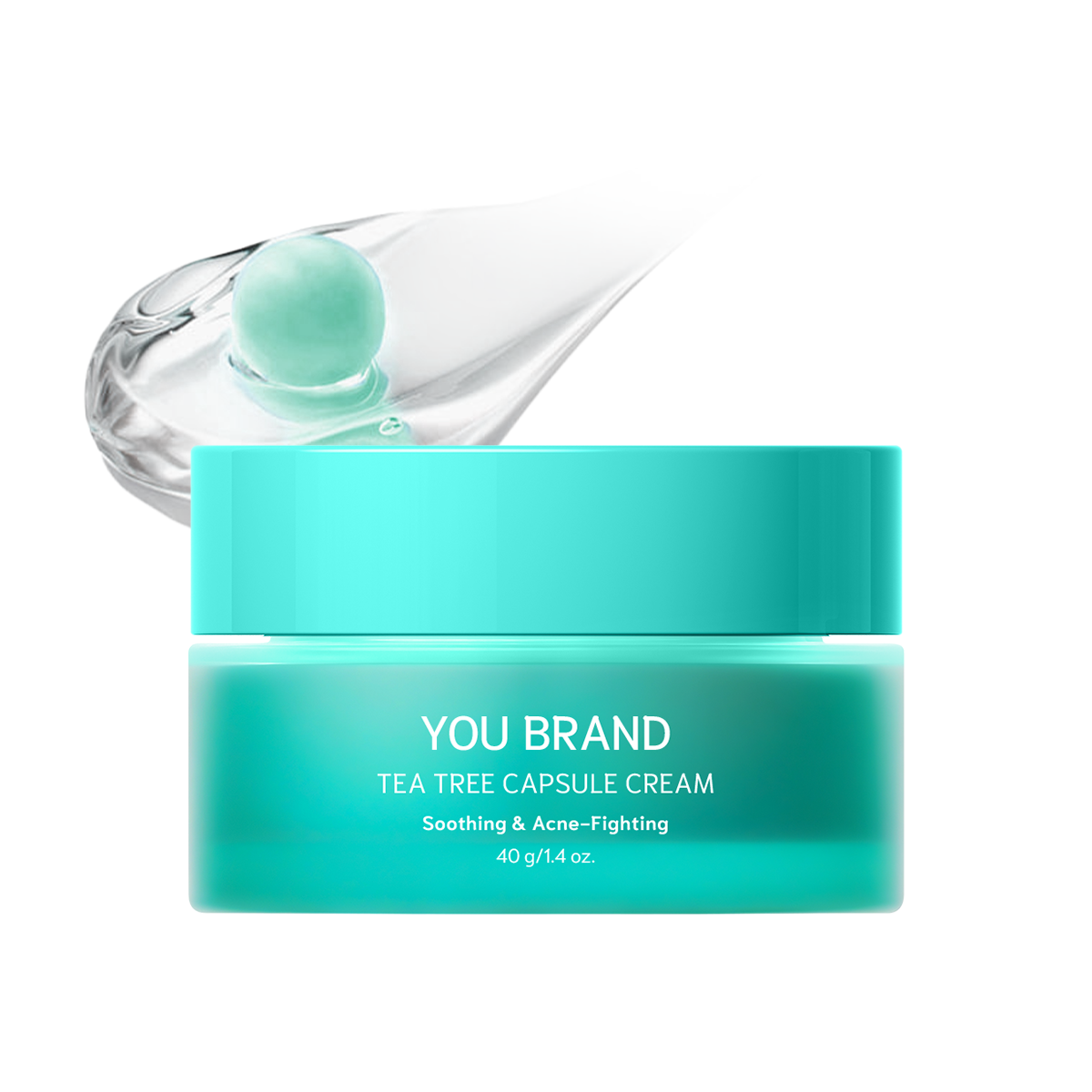 Customized Logo Ultra-Soothing Moisturizer Capsule Cream Tea Tree Oil Moisturizing Protects Facial Cream
