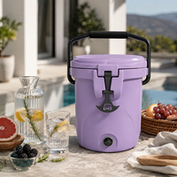 Glacière isotherme rotomoulée 14QT avec robinet, distributeur portable d'eau et de glace pour le camping, la pêche et les pique-niques
