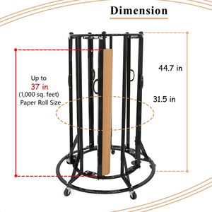 Cortador de Papel de Embalaje JH-Mech, Resistente y Duradero, Compatible con Rollos de hasta 36 Pulgadas, Soporte y Cortador de Rollos de Papel de Acero al Carbono Móvil - Product Image 4