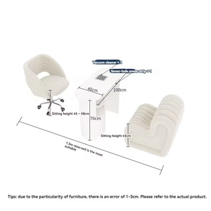 Cream Style Nails Table Salon Manicure Furniture No Dust Leakage Nail <strong>Desk</strong> Table Built-in High Power <strong>Hoover</strong> Nail Art Table Wood - Product Image 2