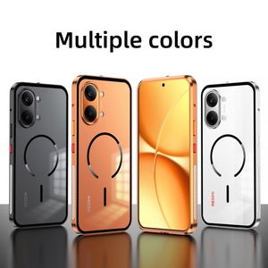 Pour <span class=keywords><strong>Xiaomi</strong></span> Poco <span class=keywords><strong>X8</strong></span> Pro Max Étui de protection magnétique en métal élastique avec cadre pour <span class=keywords><strong>Xiaomi</strong></span> <span class=keywords><strong>Redmi</strong></span> Turbo 5 Max Coque arrière transparente mate en PC - Product Image 6