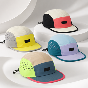 <span class=keywords><strong>Casquette</strong></span> de <span class=keywords><strong>course</strong></span> non structurée <span class=keywords><strong>à</strong></span> 5 panneaux DYMF avec logo personnalisé, visière flottante en EVA, <span class=keywords><strong>casquette</strong></span> de camping perforée découpée au laser, <span class=keywords><strong>casquette</strong></span> de performance pour la <span class=keywords><strong>course</strong></span> - Product Image 3