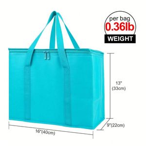 Sac isotherme portable de grande capacité pour le camping, avec logo personnalisé, en tissu non tissé, imperméable - Product Image 2