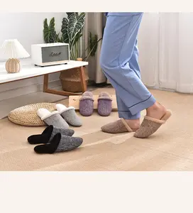 Zapatillas japonesas de lino para mujer, calzado de interior de algodón, de alta calidad