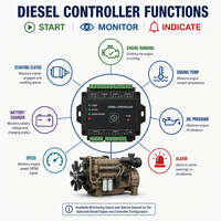 Contrôleur de pompe à incendie diesel avec système de démarrage et de surveillance du moteur à double batterie