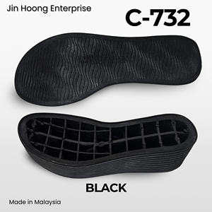 Plataformas de PVC Negras para Mujer Jin Hoong C-732, 60 mm de Grosor, Suela Antideslizante Duradera, Características Resistentes al Agua - Product Image 2