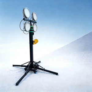 Tour d'<span class=keywords><strong>éclairage</strong></span> LED télescopique à treuil robuste à support manuel : Solution haute luminosité pour les chantiers <span class=keywords><strong>de</strong></span> construction et minières - Product Image 5