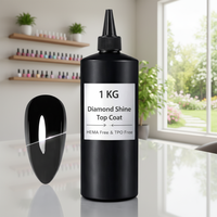 KODIES GEL Diamond Shine Top Coat Recarga sin necesidad de limpiar Acabado en gel Libre de HEMA Libre de TPO Esmalte en gel UV p
