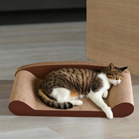 Alas Cakar Kucing Modern Berdensitas Tinggi untuk Natal, Mainan Sofa Kertas, Alas Cakar, Fitur Ramah Lingkungan