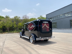Factory Customized Vintage Black Coffin Carriage Horse Wagon Antique Electric Buggy Electric Funeral Horse Hearse - Product Image 3