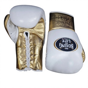 Guantes Personalizados de Piel Genuina con Cordones, Sin Boxeo No Hay Vida, para Entrenamiento y Sparring de Muay Thai y Kickboxing - Product Image 4