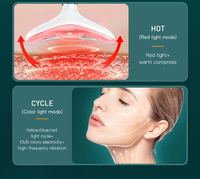 Masseur portable 3 en 1 pour le visage et le cou à micro-courant, raffermissant la peau, anti-rides, en matériau ABS, compatible avec les prises EU/UK