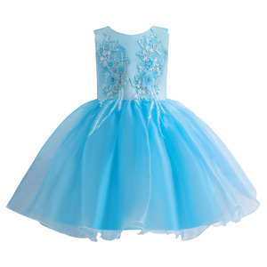 Robe de princesse rose à fleurs pour bébé fille Xin'an Baihui, col cœur, jupe tutu évasée, idéale pour le premier anniversaire - Product Image 5