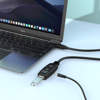 Cable USB 2.0 Activo DFX Macho a Hembra de 10m, Cable Amplificador de Señal de Larga Distancia Premium, Longitud Opcional de 5m a 30m