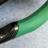 Volant de sport en cuir perforé personnalisé RPPF avec fibre de carbone, 3 branches, diamètre 390 mm pour E60/E63 525i/530i